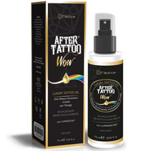 Aftertattoo Wow Luxury Tattoo Oil Elisir Bifasico Illuminante Antiet per Tatuaggi