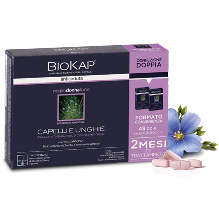 BioKap Anticaduta Miglio Donna Forte Capelli e Unghie Confezione Doppia Edizione Limitata