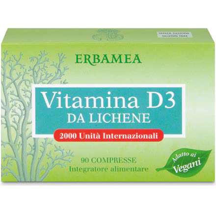 Vitamina D3 da Lichene Vegan 2000 UI