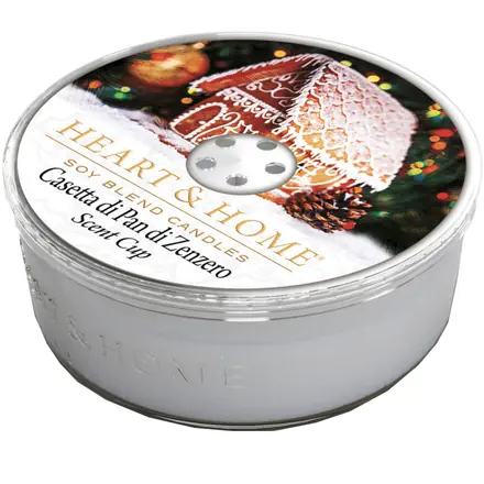 Heart & Home Candela Casetta di Pan di Zenzero Scent Cup