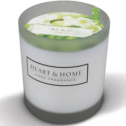 Heart & Home Candela Fresia e Gelsomino Bianco Small