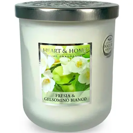 Heart & Home Candela Fresia e Gelsomino Bianco Medium