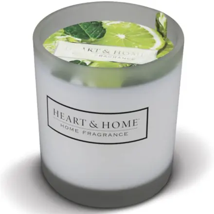 Heart & Home Candela Gocce di Lime Small in Vetro