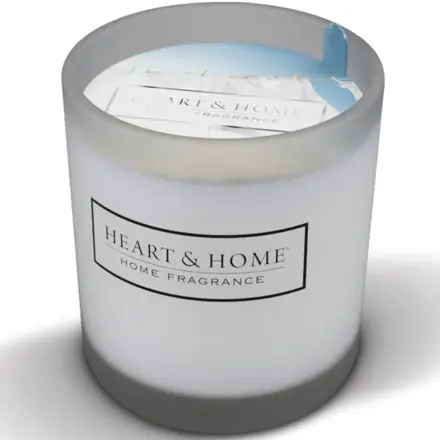 Heart & Home Candela Profumo di Lino Small in Vetro