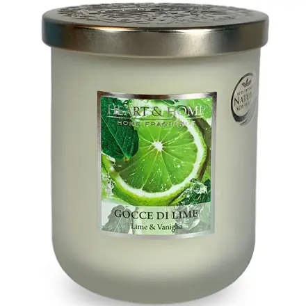 Heart & Home Candela Gocce di Lime Medium