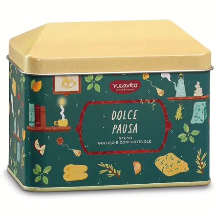 Barattolino Coccole di T Casetta Verde con Infuso Dolce Pausa