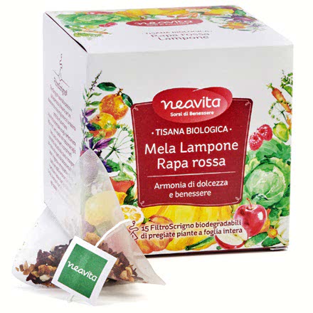 Fruit & Veg Tisana Biologica Mela Lampone Rapa Rossa