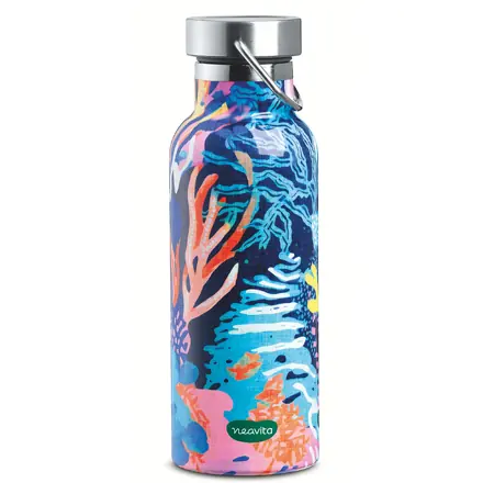 Twice Protect the Sea Bottiglia Thermos Acciaio Corallo