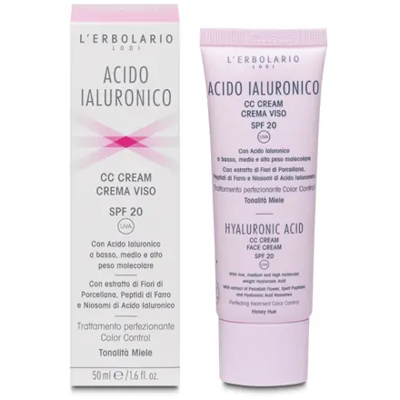 Acido Ialuronico CC Cream Crema Viso  SPF 20 Tonalit Miele