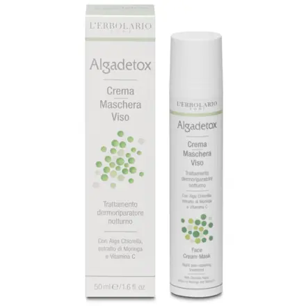 AlgaDetox Crema - Maschera  Viso Trattamento Dermoriparatore Notturno