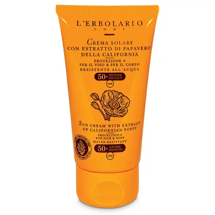 Crema Solare con Papavero della California SPF50+ Protezione Molto Alta Travel Size