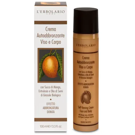 Crema Autoabbronzante Viso e Corpo con Succo di Mango