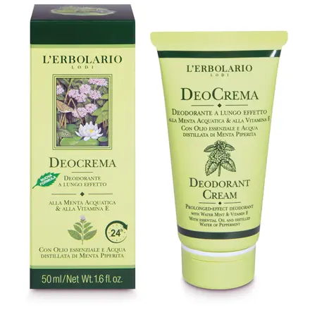 Deocrema Deodorante a Lungo Effetto Menta Acquatica e Piperita e Vitamina E