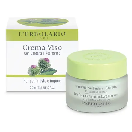 Crema Viso per Pelli Miste e Impure con Bardana e Rosmarino