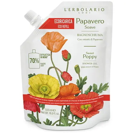 Papavero Soave Bagnoschiuma Profumato Ecoricarica