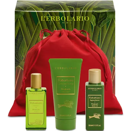 Rabarbaro Beauty-Set da Viaggio - Profumo, Bagnoschiuma e Crema Corpo