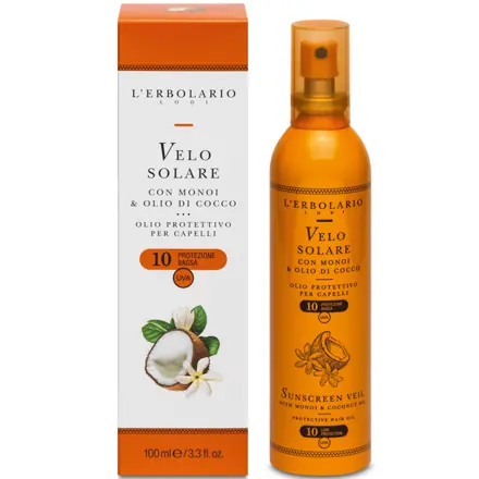 Velo Solare Olio Protettivo per Capelli SPF 10 Protezione Bassa