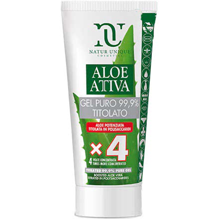 Aloe Attiva Gel Puro 99,9% Titolato 4 Volte Concentrato