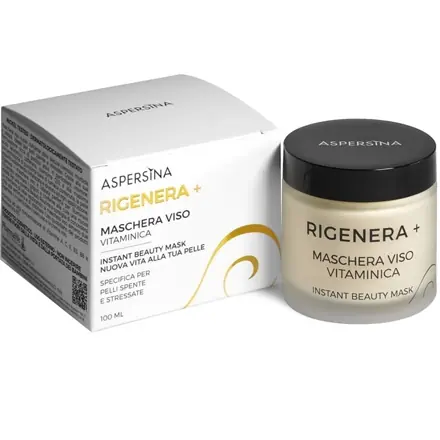 Aspersina Rigenera+ Maschera Viso Vitaminica Instant Beauty Mask Pelli Spente e Stressate