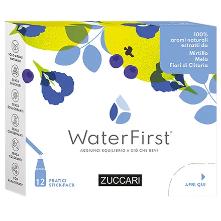 WaterFirst Mirtillo Mela Fiori di Clitoria