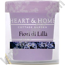 Heart & Home Candela Fiori di Lillà Small