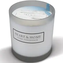 Heart & Home Candela Profumo di Lino Small in Vetro