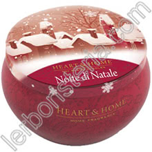 Heart & Home Candela Notte di Natale Tin Candle
