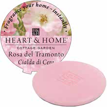 Heart & Home Cialda di Cera per Diffusore Rosa del Tramonto