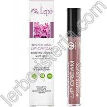 100% Natural Lip Cream Rossetto Liquido Mat Satin Tonalità 02 Rosa Intenso