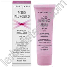 Acido Ialuronico CC Cream Crema Viso SPF 20 Tonalità Caramello