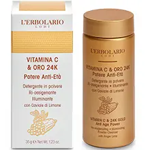 Vitamina C & Oro 24K Potere Anti-Et Detergente Viso in Polvere