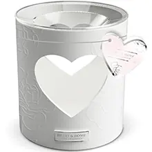 Heart & Home Bruciatore Cilindrico Cuore per cialde ed essenze