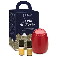 Kit Aria di Festa con Diffusore a Ultrasuoni USB e 2 Oli Essenziali