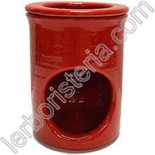 Diffusore Brucia Essenze Ceramica Artigianale Sarda Rosso