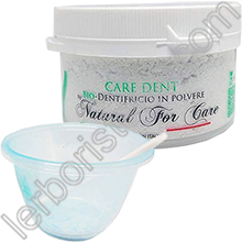 Care Dent Bio Dentifricio in Polvere 100% Naturale Menta Eucalipto 2 in 1 Dentifricio e Collutorio