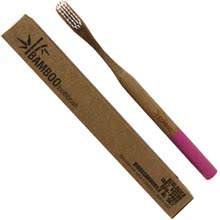 Bamboo Toothbrush Spazzolino da Denti EcoBio in Bamboo Hard Rosa