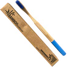 Bamboo Toothbrush Spazzolino da Denti EcoBio in Bamboo Soft Blu