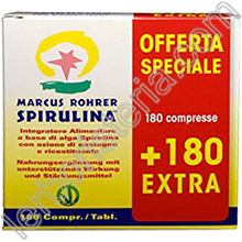 Spirulina Marcus Rohrer Offerta Speciale 180 Compresse + 180 Extra