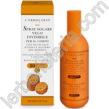 Spray Solare Velo Invisibile Corpo con Oli di Fico d’India e Dattero SPF 50 Protezione Alta