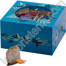 Tisa'lis Cofanetto in Legno Blu 4 Scomparti con Infusi alla Frutta Bio