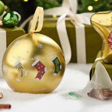 Palla di Natale Oro con Mlange Christmas Tea FiltroScrigno