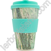 Ecoffee Cup Ecotazza Bambù Biodegradabile Marmo Verde