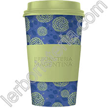 Mandala Cup Ecotazza Bambù Biodegradabile Fantasia Blu e Verde