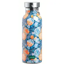 Twice Protect the Sea Bottiglia Thermos Acciaio Indaco